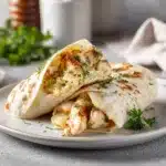 Great Cheesy Garlic Chicken Wraps : Recette Gourmande