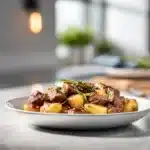 Garlic Steak Bites and Potatoes Recipe Savoureux