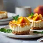 Peach & Honey Cheesecake Cupcakes