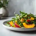 Salade pêche roquette : Une recette estivale rafraîchissante