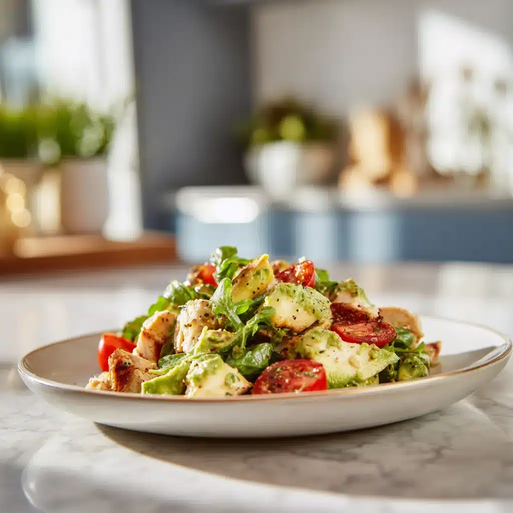 Salade de poulet à l'avocat saine et crémeuse
