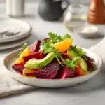 Salade de betteraves rôties à l'orange et à l'avocat