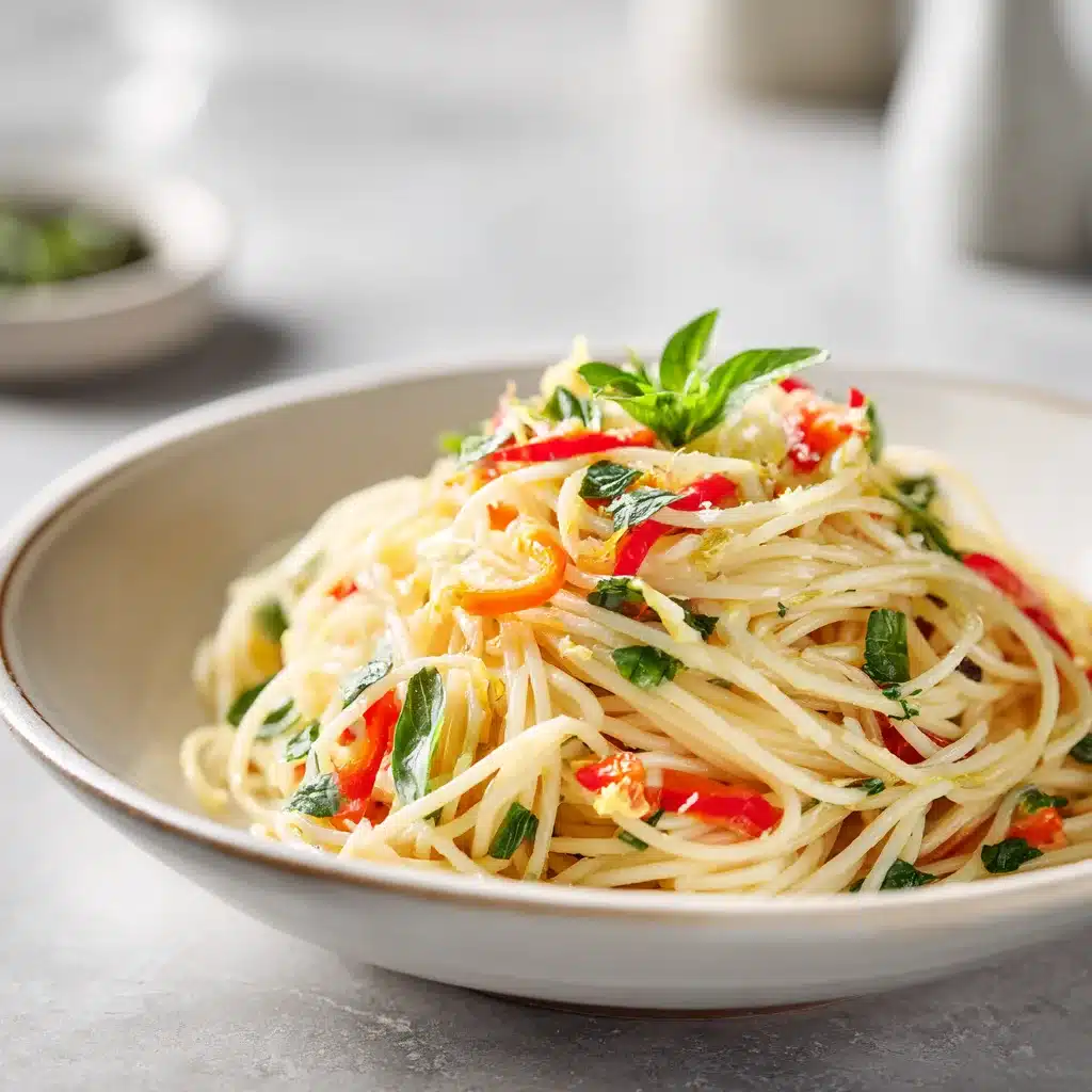 Lemon Capellini Salad : Recette Fraîche