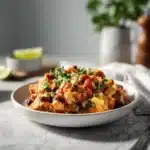 Casserole de burrito au poulet savoureuse