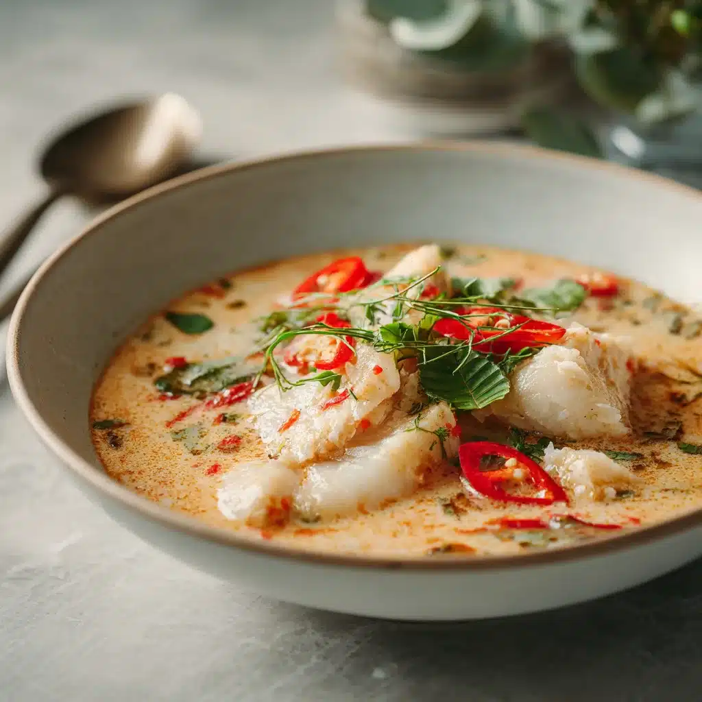 Soupe de poisson coco chaux : recette thaïlandaise onctueuse