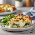 Quiche sans croûte au fromage cottage et épinards