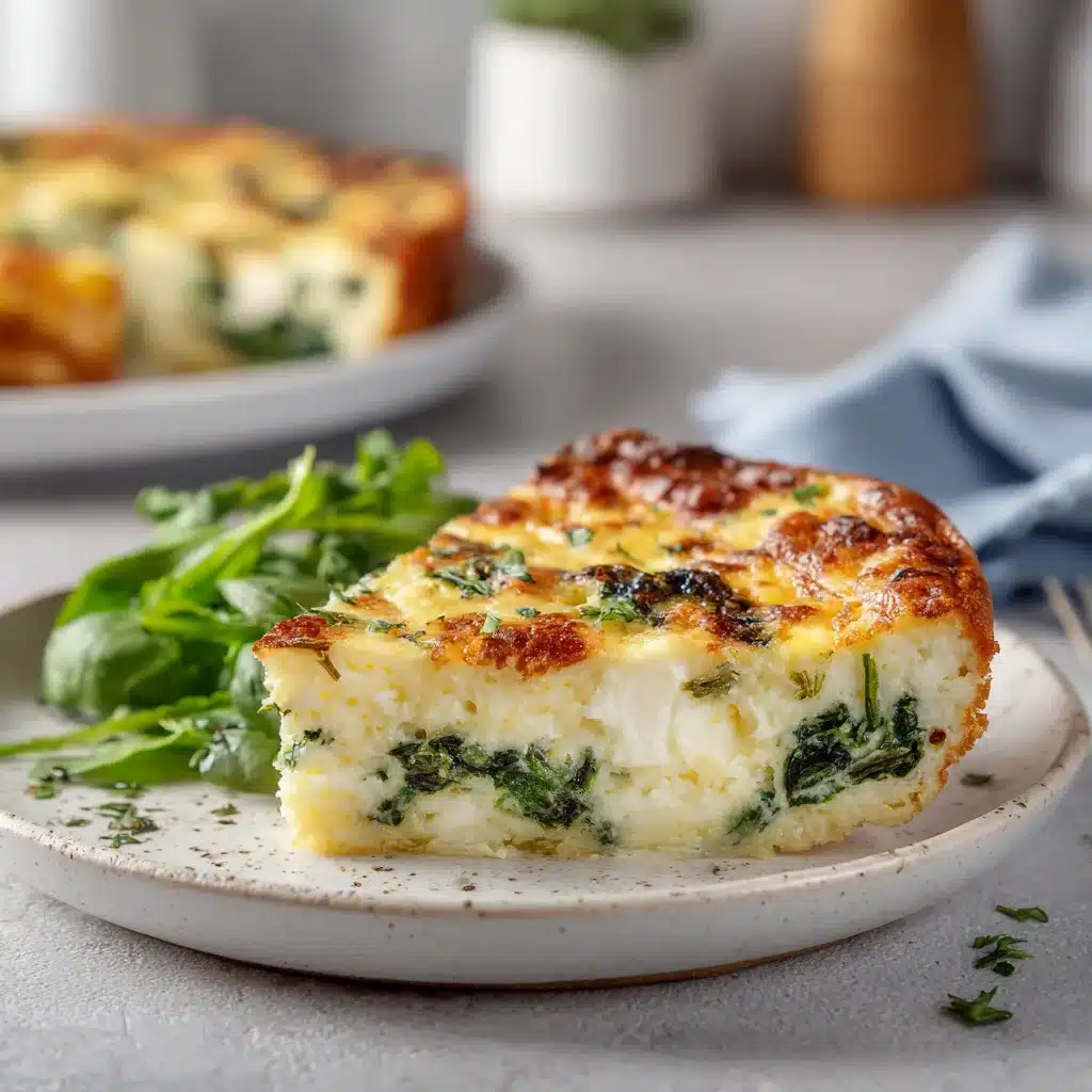 Quiche sans croûte au fromage cottage et épinards