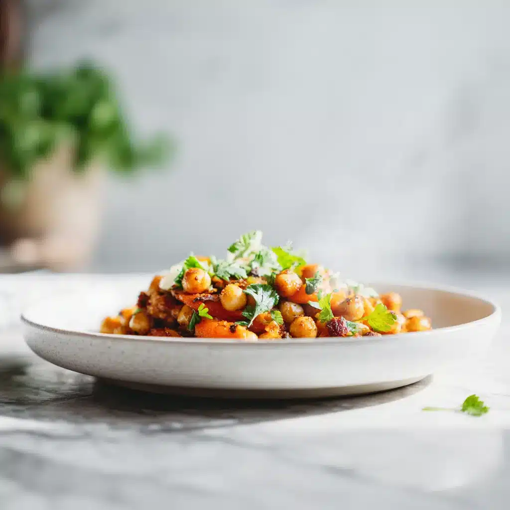 One-Pan Roasted Carrot and Chickpea Bowl