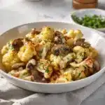 Poêlée ail chou-fleur et champignons savoureuse
