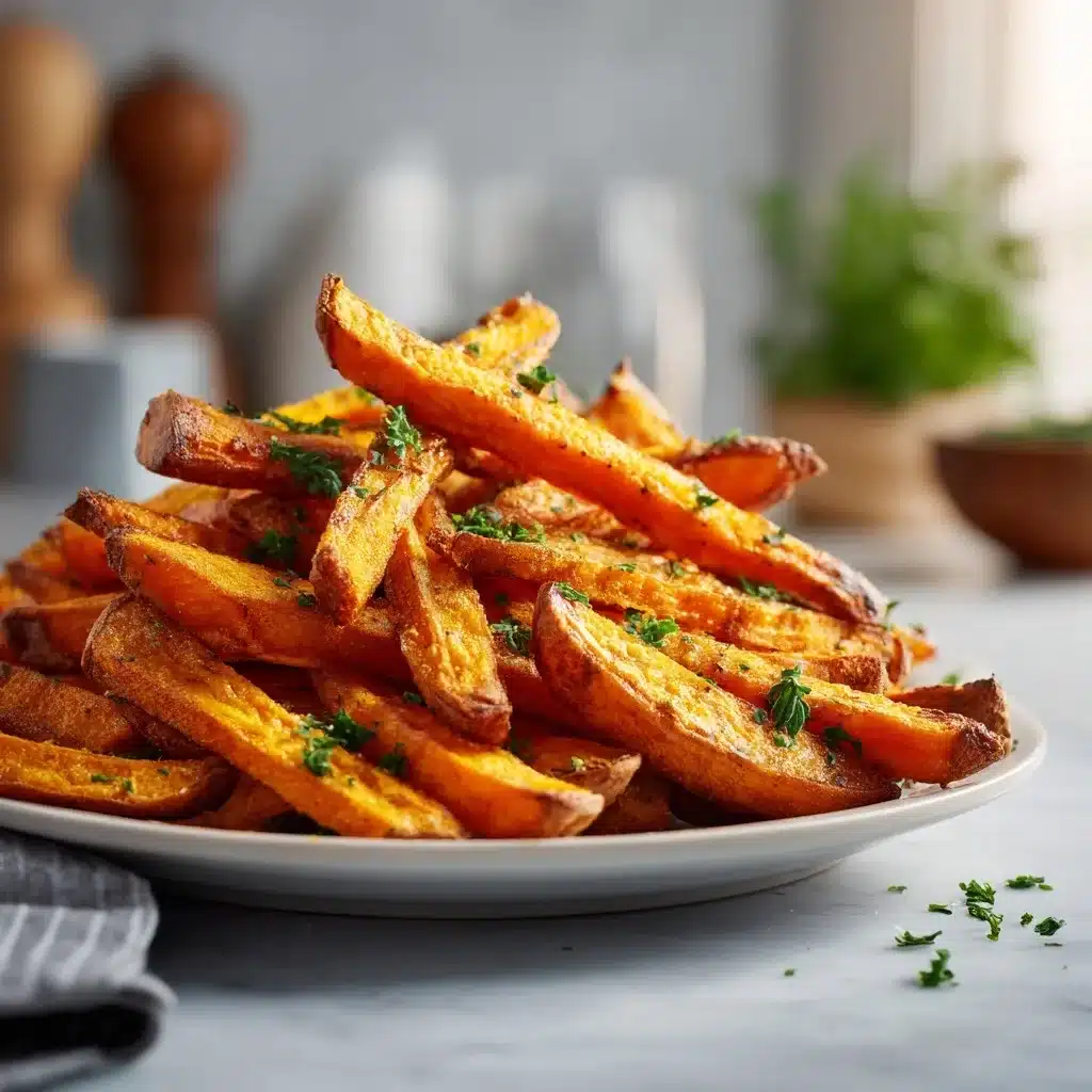 Frites de patates douces au four croustillantes