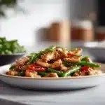 Poulet aux haricots verts sauté : Une recette rapide et savoureuse