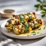 Garlic Butter Zucchini Skewers 3 Garlic Butter Zucchini Skewers