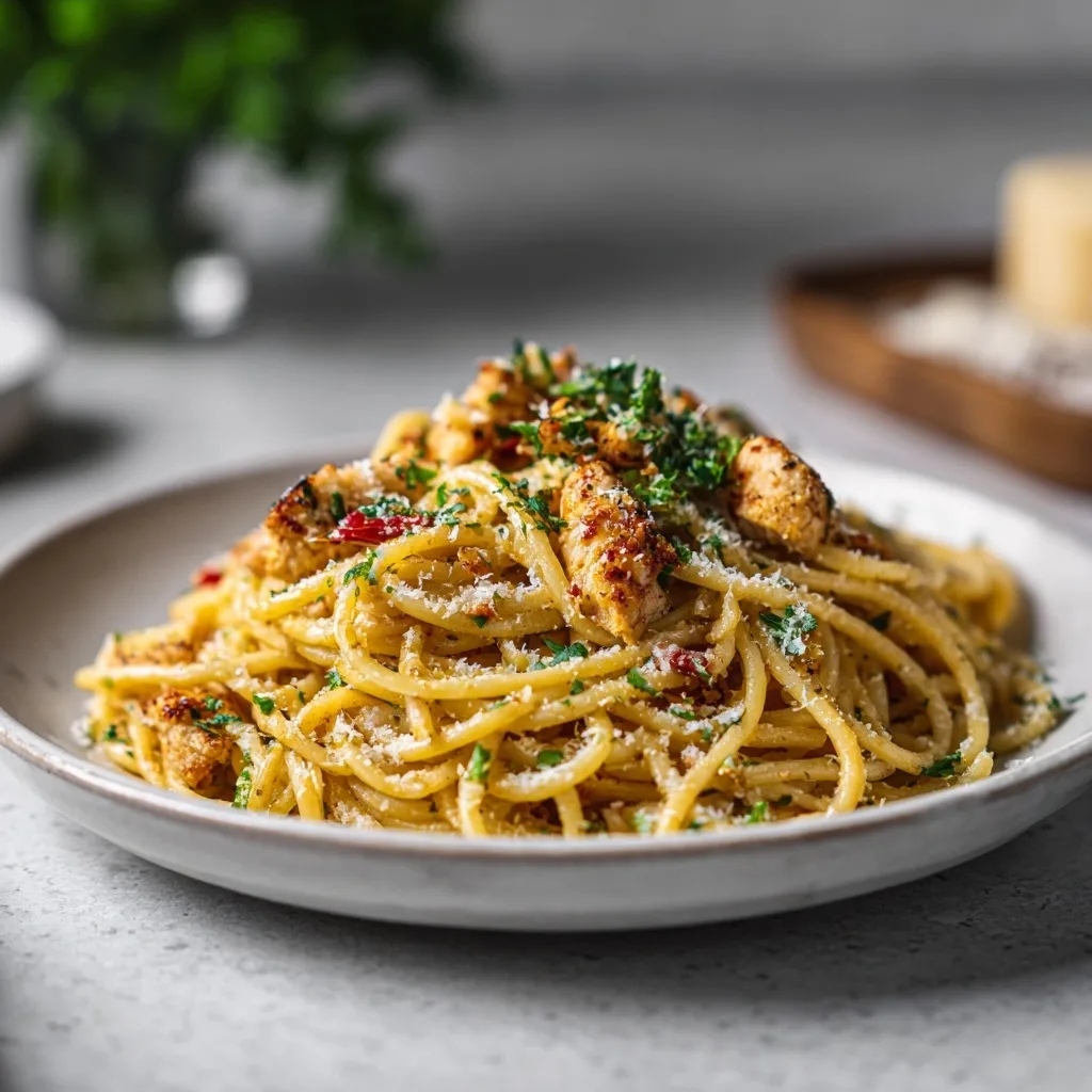 Garlic Parmesan Chicken Pasta : Recette Crémeuse et Santé