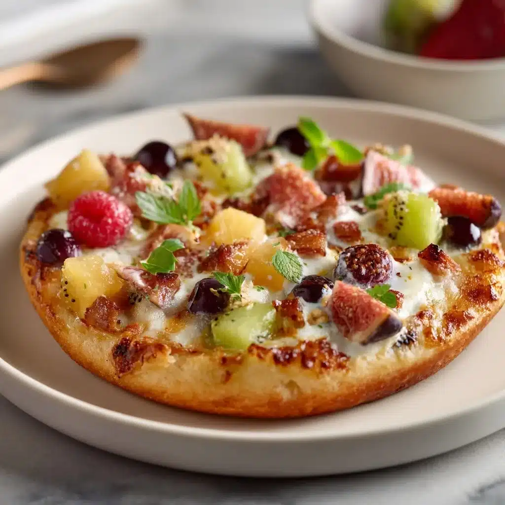 Pizza aux fruits tropicaux : un dessert d'été rafraîchissant